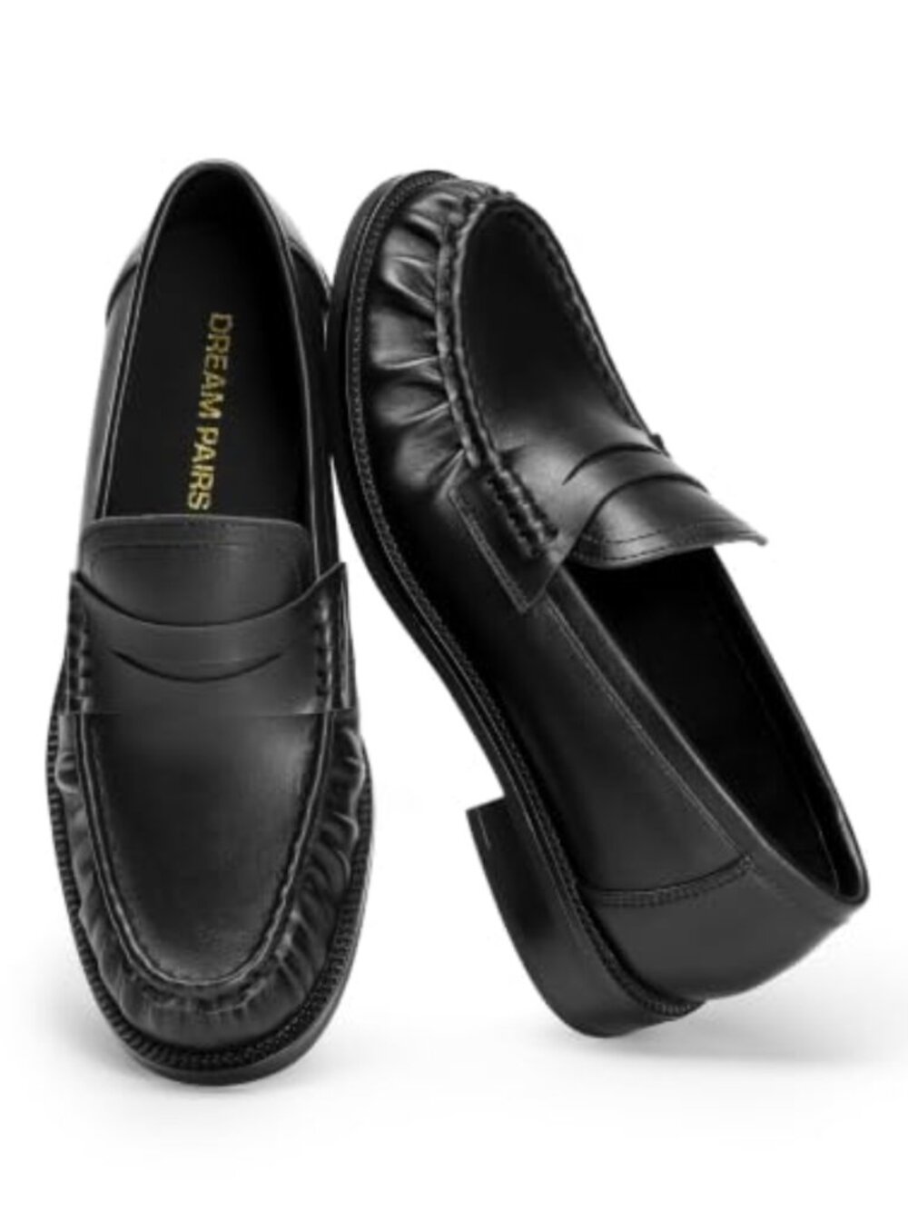 Women's Penny Loafers Faux Leather Comfortable Slip On Work Dress Shoes